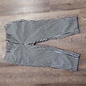 4/$25 White House Black Market Gingham Slim Cropped Work Pants Size 4